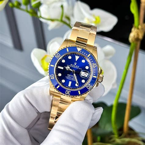 rolex submariner blue and gold 2015|rolex submariner blue price new.